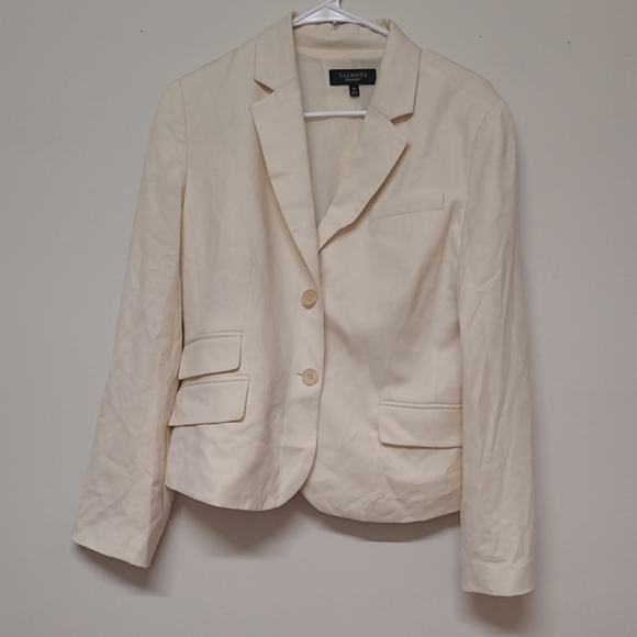 Talbots Jackets & Blazers - Talbots Women's‎ Cream Blazer for women zise 10 ,used good gondition